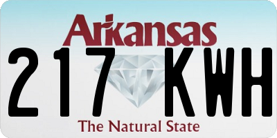 AR license plate 217KWH