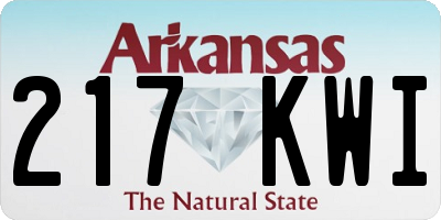 AR license plate 217KWI