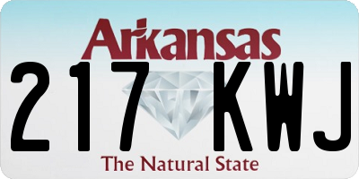 AR license plate 217KWJ