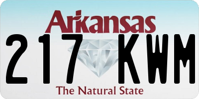 AR license plate 217KWM