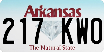 AR license plate 217KWO
