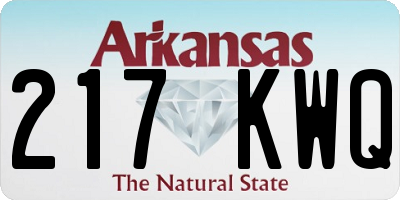 AR license plate 217KWQ