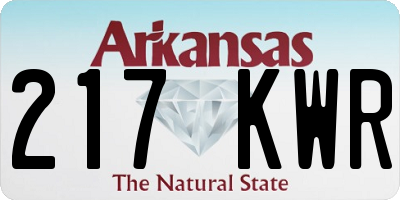 AR license plate 217KWR