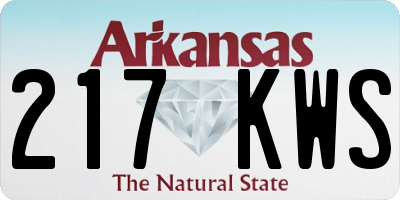AR license plate 217KWS