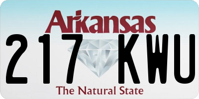 AR license plate 217KWU