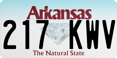 AR license plate 217KWV