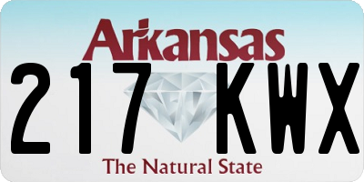 AR license plate 217KWX