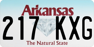 AR license plate 217KXG