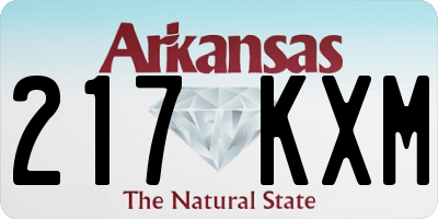 AR license plate 217KXM