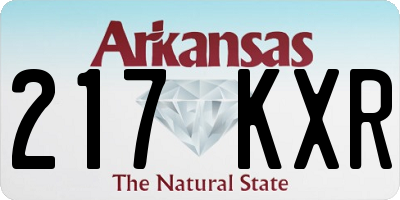 AR license plate 217KXR