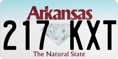 AR license plate 217KXT