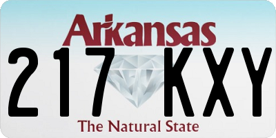 AR license plate 217KXY