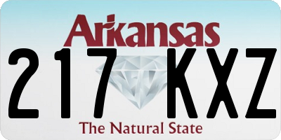 AR license plate 217KXZ