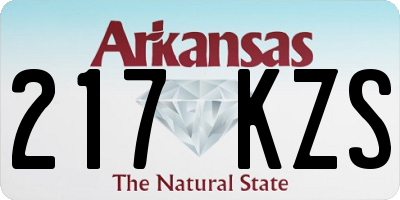 AR license plate 217KZS