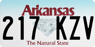AR license plate 217KZV