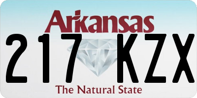 AR license plate 217KZX