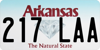 AR license plate 217LAA