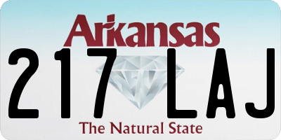 AR license plate 217LAJ