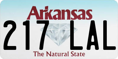 AR license plate 217LAL
