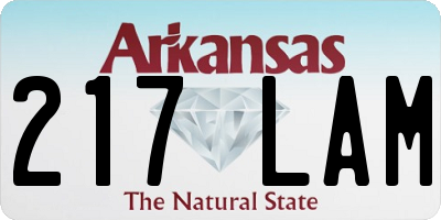 AR license plate 217LAM