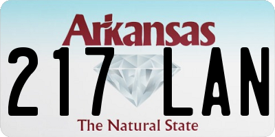 AR license plate 217LAN