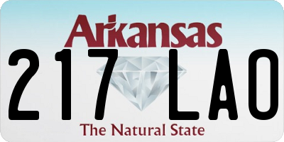 AR license plate 217LAO