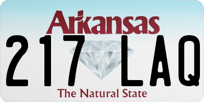 AR license plate 217LAQ