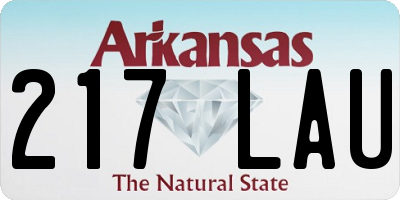 AR license plate 217LAU