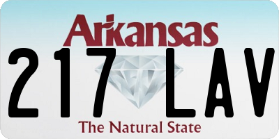AR license plate 217LAV