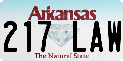 AR license plate 217LAW