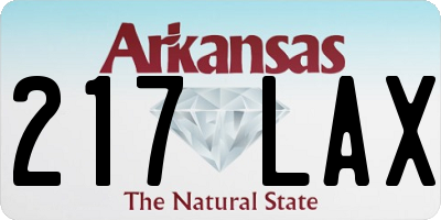 AR license plate 217LAX
