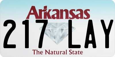 AR license plate 217LAY