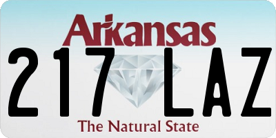 AR license plate 217LAZ