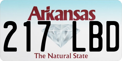 AR license plate 217LBD