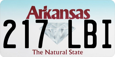AR license plate 217LBI