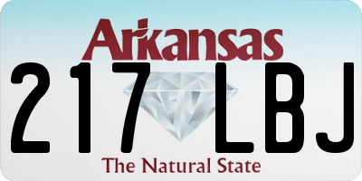 AR license plate 217LBJ