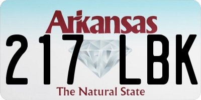 AR license plate 217LBK