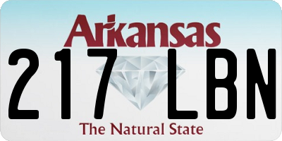AR license plate 217LBN