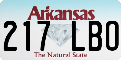 AR license plate 217LBO