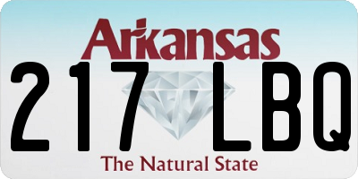 AR license plate 217LBQ