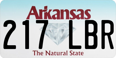 AR license plate 217LBR
