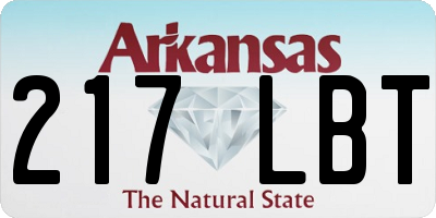 AR license plate 217LBT