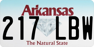 AR license plate 217LBW