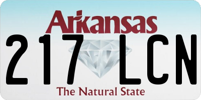 AR license plate 217LCN