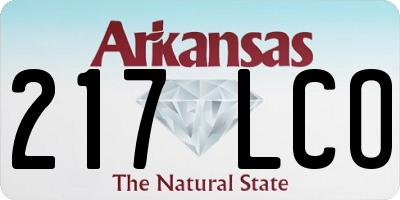 AR license plate 217LCO