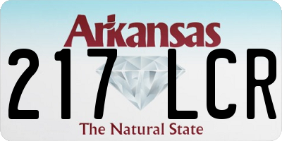 AR license plate 217LCR