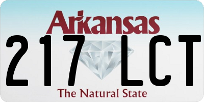 AR license plate 217LCT