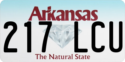 AR license plate 217LCU