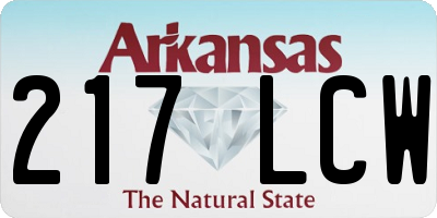 AR license plate 217LCW