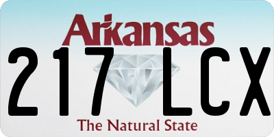 AR license plate 217LCX